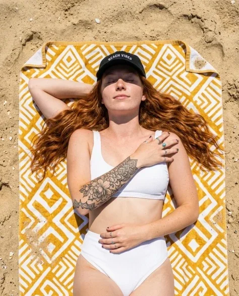 Candid Beach Portrait with Tattoos and Accessories 5