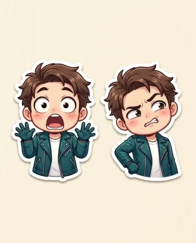 Ultra-Realistic 3D Chibi Sticker Set 3 — Nano Banana AI Prompt: The character's expression is pure musical joy — eyes closed with a blissful smi...