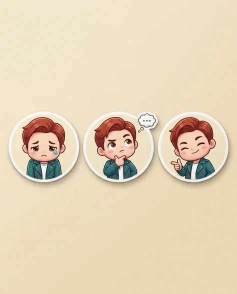 Ultra-Realistic 3D Chibi Sticker Set 5