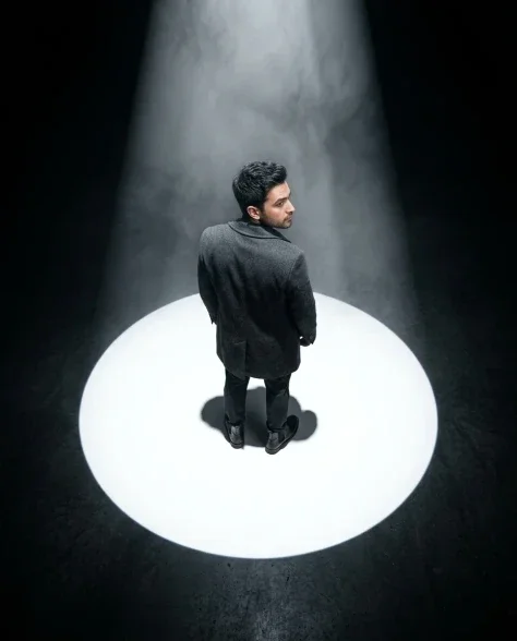 Dramatic Spotlight Portrait in Total Darkness 4