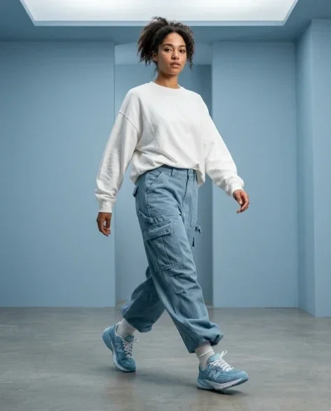 Minimalist Sky-Blue Streetwear Studio Portrait 3