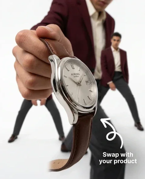 Low-Angle Fashion Campaign with Luxury Watch 3