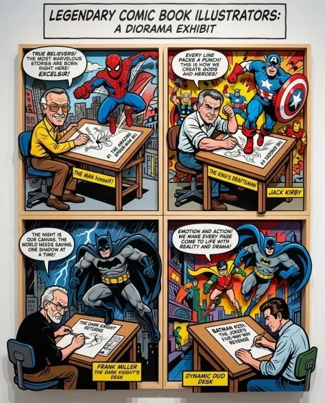 Pop-Art Illustrator Diorama Grid 1