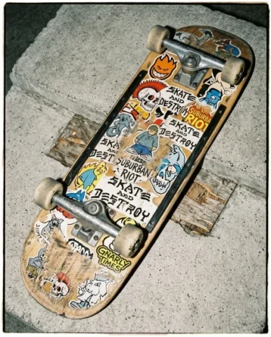 90s Skate Magazine Freeze-Frame Diorama Grid 3 — Nano Banana AI Prompt: The photograph shows a single enlarged panel from the grid — one skateboarder fr...