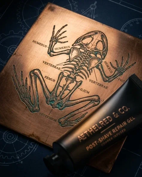 Luxury Grooming Product Photography on Copper Plates 2
