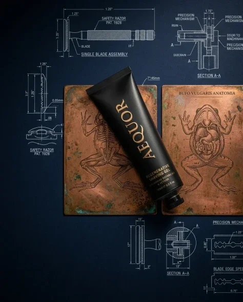Luxury Grooming Product Photography on Copper Plates 7