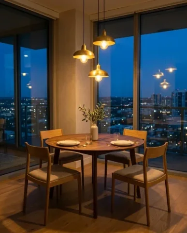 Modern Minimalist Interior Design Presentation Board 6 — Nano Banana AI Prompt: The plan reveals the complete furniture layout across all rooms — living room wi...