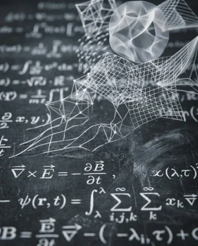 Scientific Theory as 3D Isometric Sculpture 6 — Nano Banana AI Prompt: An extreme close-up macro photograph of the dimensional transition zone in one o...