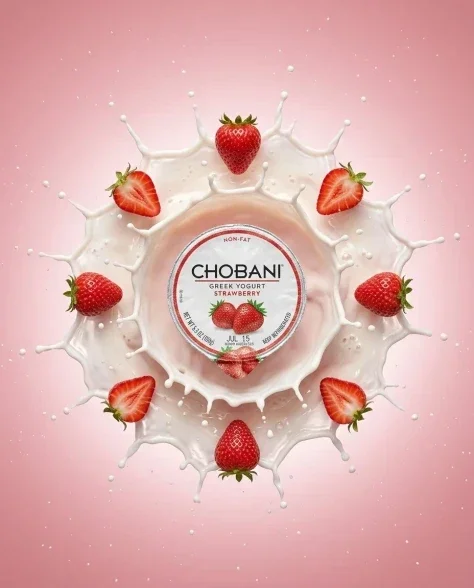 Ultra-Realistic Yogurt Product Photography with Splash 4