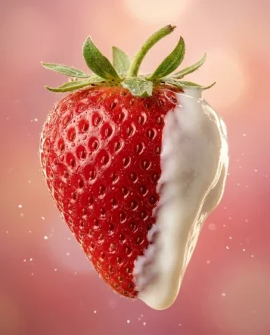 Ultra-Realistic Yogurt Product Photography with Splash 6 — Nano Banana AI Prompt: Ultra-realistic overhead commercial product photography looking directly down at...