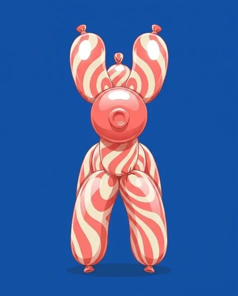Retro Minimalist Balloon Dog Illustration 2