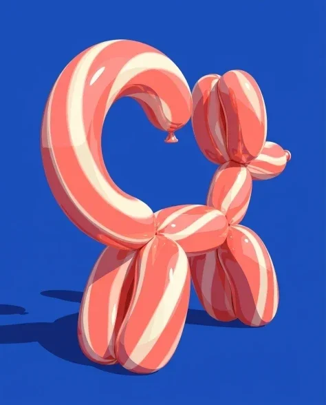 Retro Minimalist Balloon Dog Illustration 7