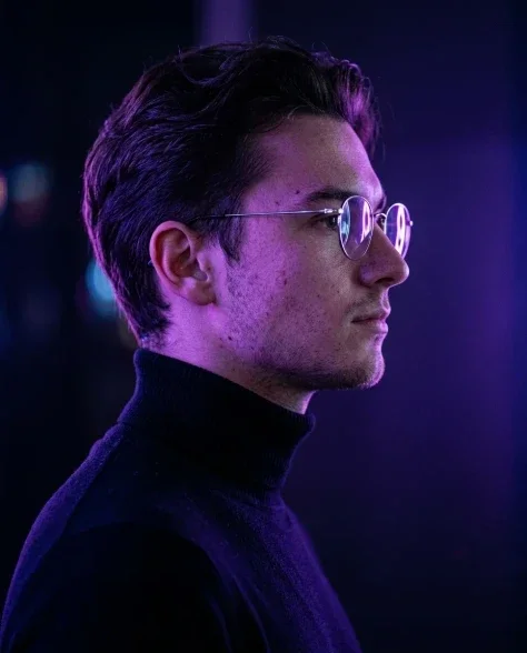 Minimalist Cinematic Neon Portrait 1