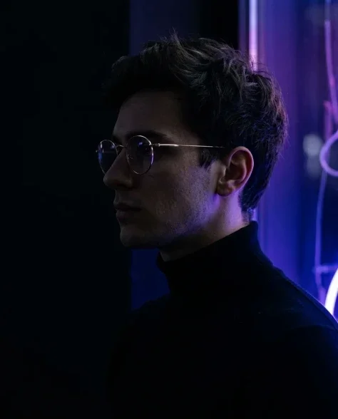 Minimalist Cinematic Neon Portrait 3