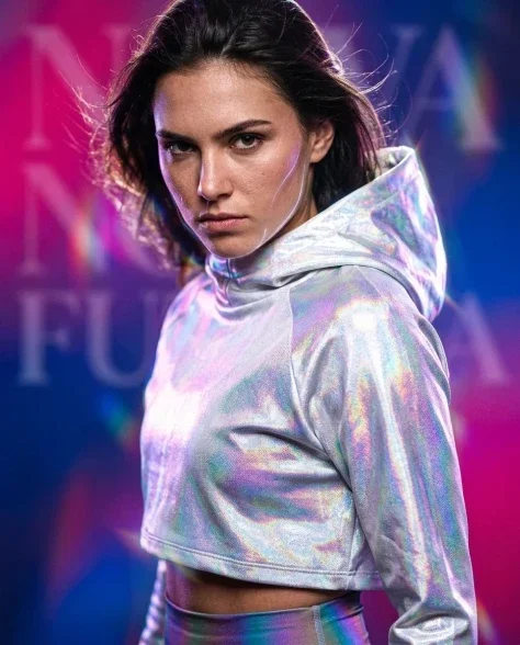 Dynamic Futuristic Athletic Fashion Advertisement 3