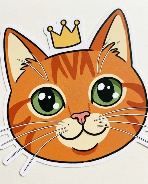 Whimsical Grid of Stylized Cat Faces 3