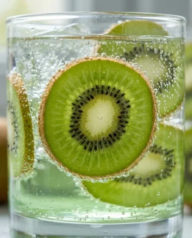 Ultra-Realistic Macro Shot of Fruit in Sparkling Water 1 — Nano Banana AI Prompt: The style is premium drink photography with cinematic depth of field that keeps...