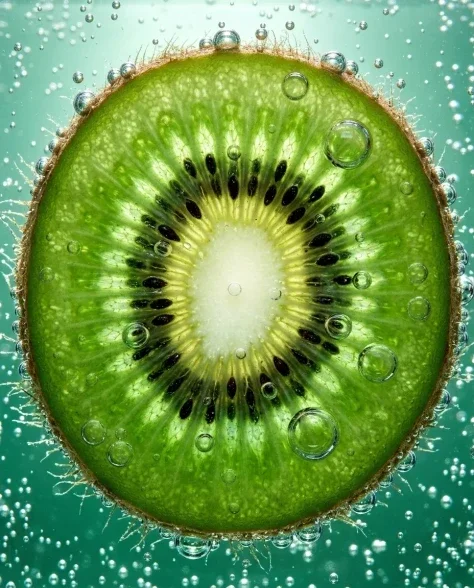 Ultra-Realistic Macro Shot of Fruit in Sparkling Water 2