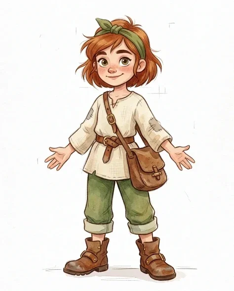 Character Turnaround Sheet in Whimsical Animation Style 2