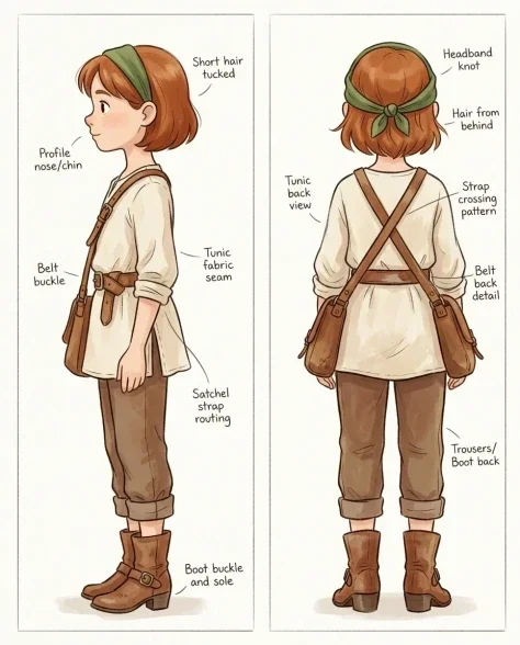 Character Turnaround Sheet in Whimsical Animation Style 4