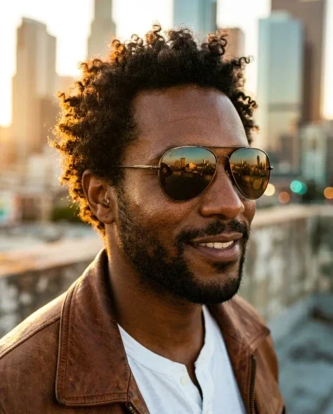 Cinematic Rooftop Portrait at Golden Hour 3