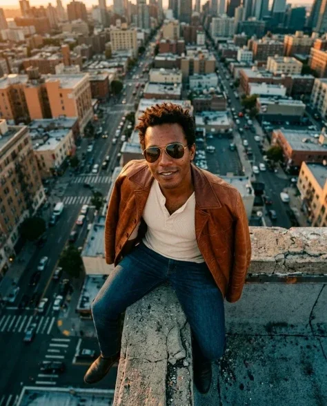 Cinematic Rooftop Portrait at Golden Hour 6