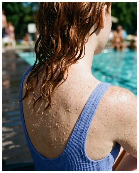 Sun-Soaked Poolside Relaxation Portrait 4