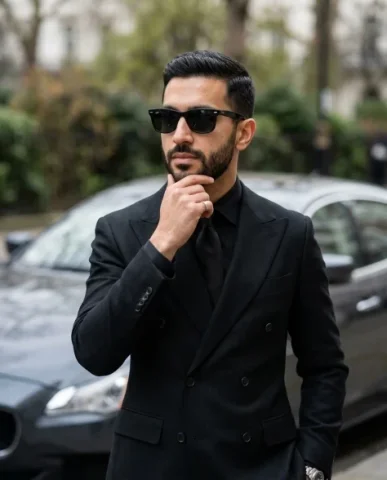 Editorial Street-Style Portrait with Luxury Car 1 — Nano Banana AI Prompt: The overall genre is editorial street-style fashion photography influenced by hi...
