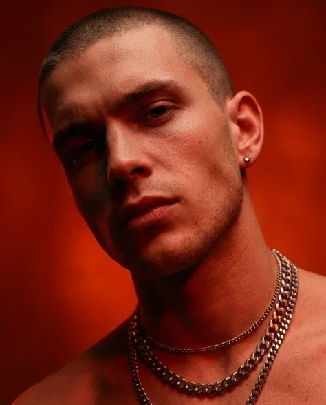 Red-Orange Dramatic Lighting Close-Up Portrait 5