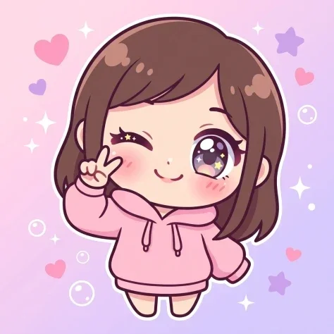 Adorable Chibi Avatar Transformation 4 — Nano Banana AI Prompt: Extreme chibi close-up of the same avatar's enormous sparkling eyes and blushing...