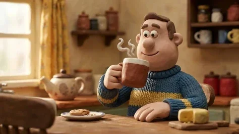 Claymation Scene Cozy Kitchen Stop Motion 2