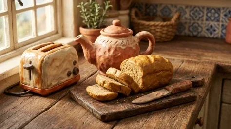 Claymation Scene Cozy Kitchen Stop Motion 5