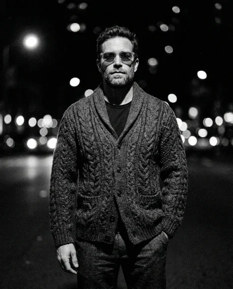 Black-and-White Menswear Editorial — Urban Night 1