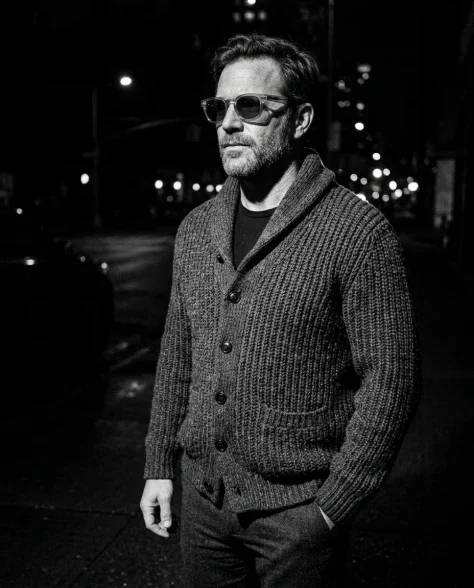 Black-and-White Menswear Editorial — Urban Night 2