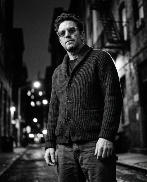 Black-and-White Menswear Editorial — Urban Night 4