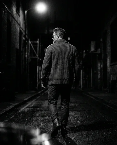 Black-and-White Menswear Editorial — Urban Night 7