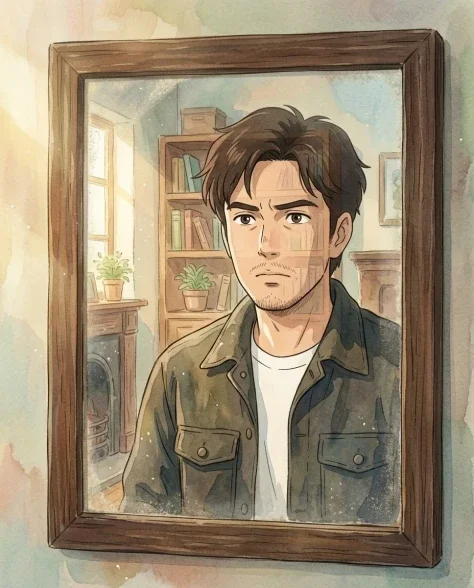 Mirror Reflection Portrait with Anime Art Style 2