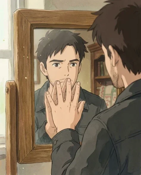Mirror Reflection Portrait with Anime Art Style 3