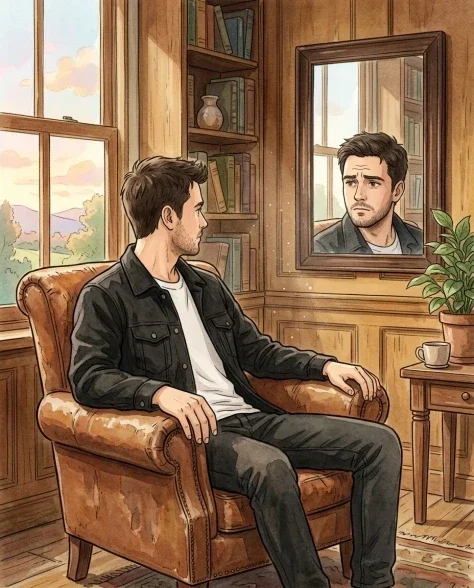 Mirror Reflection Portrait with Anime Art Style 4