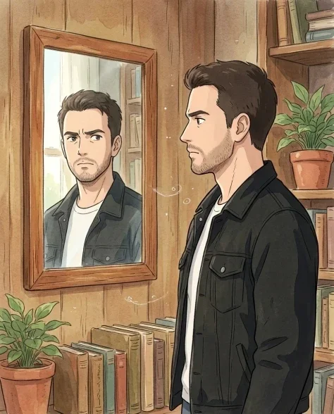 Mirror Reflection Portrait with Anime Art Style 5