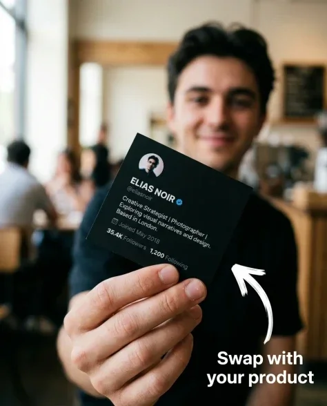 Premium Social Media Profile Card — Editorial Photoshoot 1