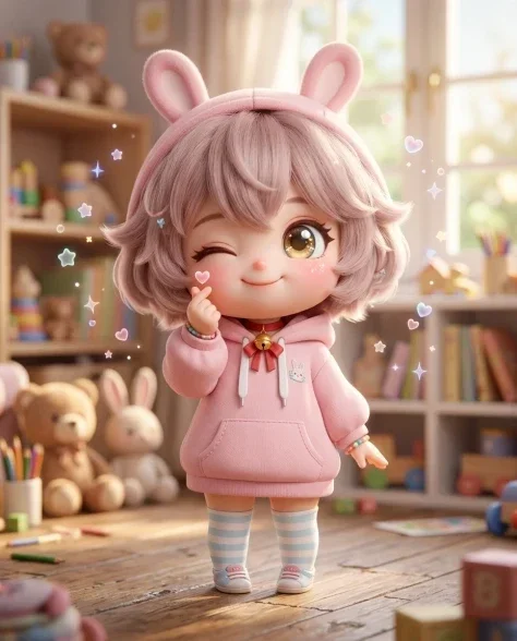 3D Tiny Anime Girl Character Action Sequence 5