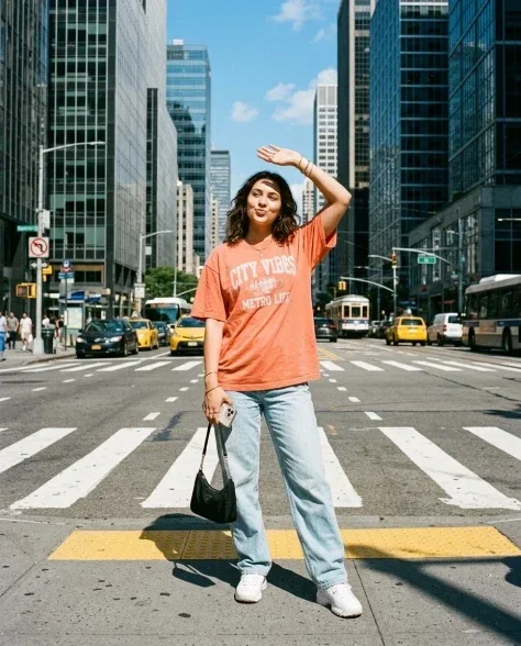 Urban Street Fashion Editorial Under Harsh Sunlight 1