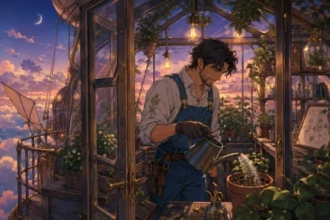 Twilight Greenhouse Aboard an Airship