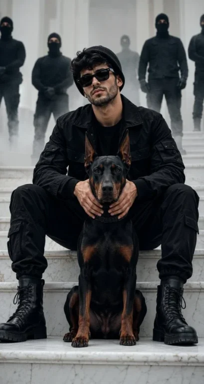 Luxury Streetwear Doberman Portrait