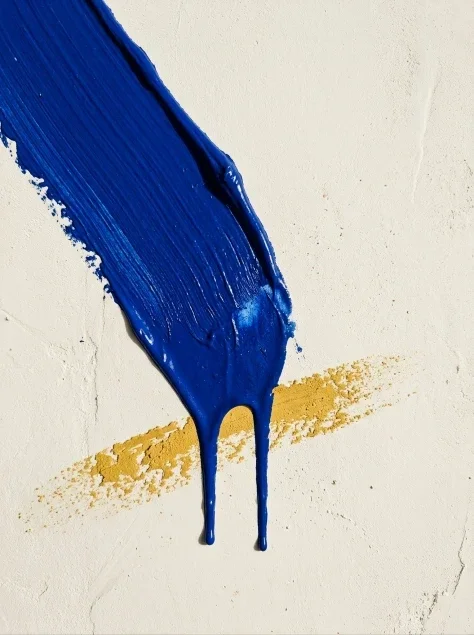 Ultramarine Paint in Motion