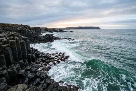 Emerald Surf on a Volcanic Coast