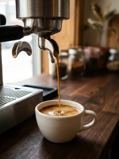 Espresso in Mid-Pour