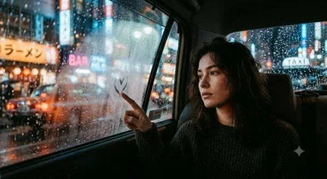 Cinematic Rainy Night Car Portrait — Nano Banana 2 AI Prompt: { "title": "Cinematic Rainy Night Portrait", "description": "An emotional cinema...