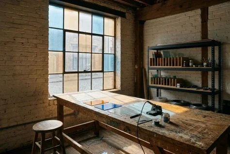 Sunlit Stained-Glass Workshop